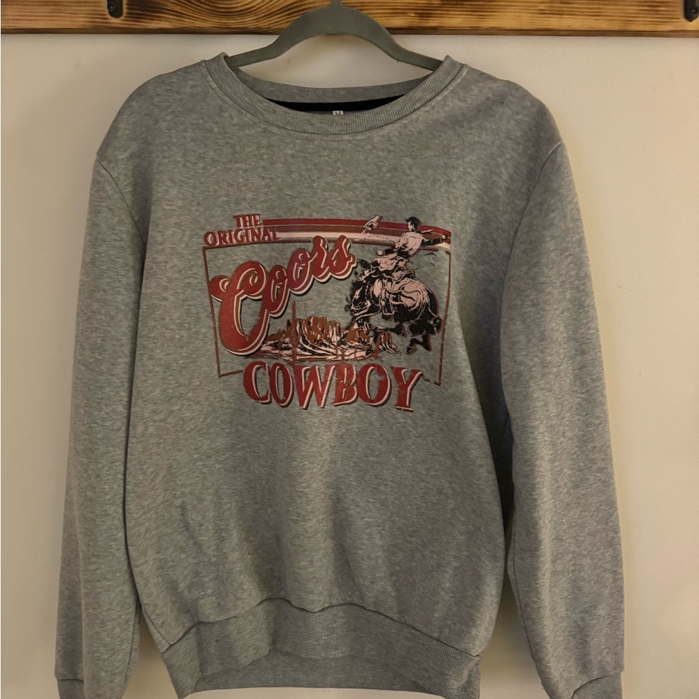 Coors Cowboy Gray Crew Neck